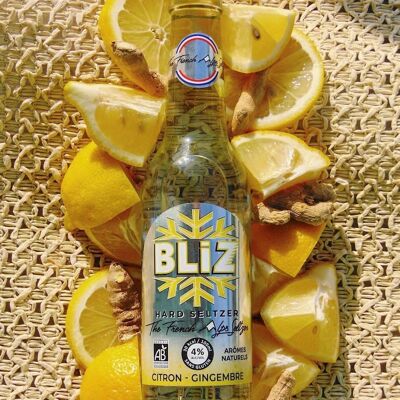 BLIZ Hard Seltzer Lemon - Ginger flavor