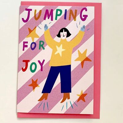 Jumping for Joy Greeting Card