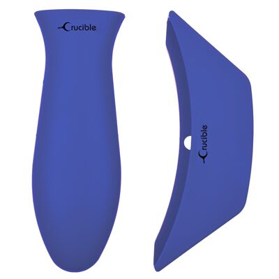 Silicone Hot Handle Holder, Potholder (2-Pack Combo Blue) - Sleeve Grip, Handle Cover