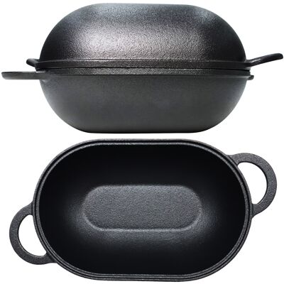 Moule à pain en fonte avec couvercle – Passe au four pour la cuisson, kit de pain artisanal – Moule à pain