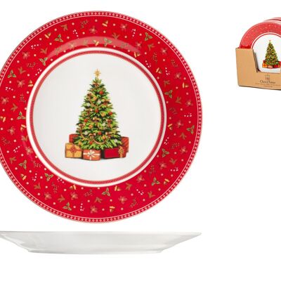 Set mit 12 edlen Weihnachtstellern ø 27 cm