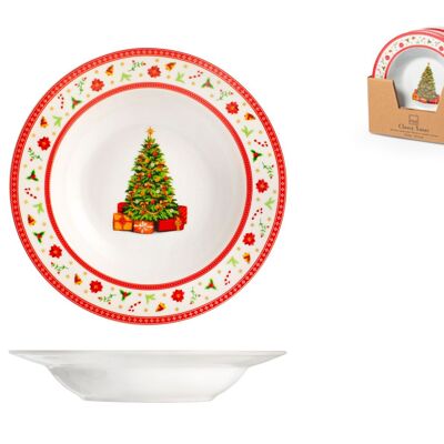Set mit 12 edlen Weihnachts-Suppentellern ø 21,5 cm