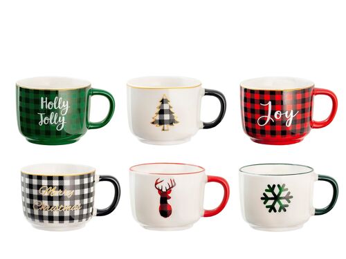 Set 6 tazze colazione Tartan 415 cc