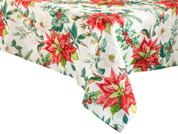 Nappe Fleur de Noël 140x180 cm 2