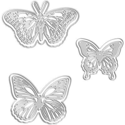 Stanzform - Schmetterlinge - 5 bis 8 cm - 3 Stk