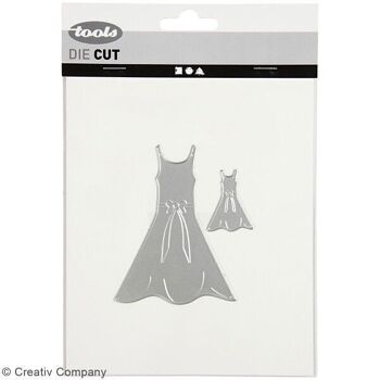 Matrice de coupe - Robes - 9 x 7 cm et 3,5 x 2,6 cm - 2 pcs 4