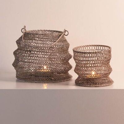 Light grey foldable Gusta lanterns 10cm