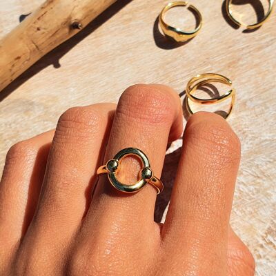 Women Silver Adjustable Ring Fashion Jewelry Gold Plated