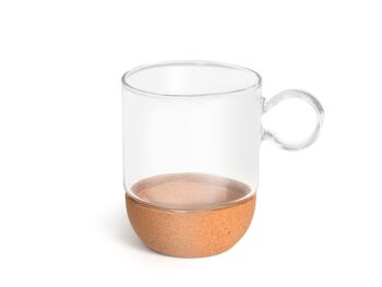 Lot de 2 mugs en verre Milky avec cuillères de 270 cc 3