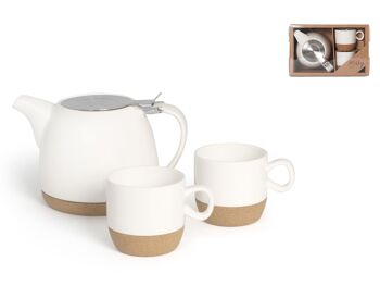 Ensemble théière laiteuse et 2 mugs 1