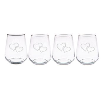 4 Verres Sans Pied - Coeur 1