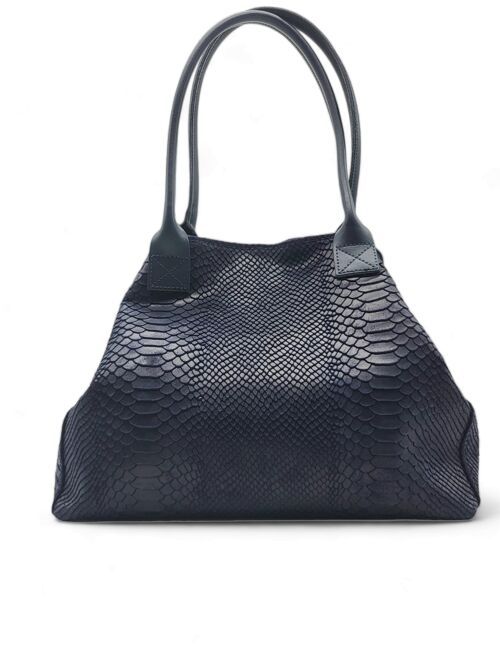 Sac cuir Lola - Bleu Marine