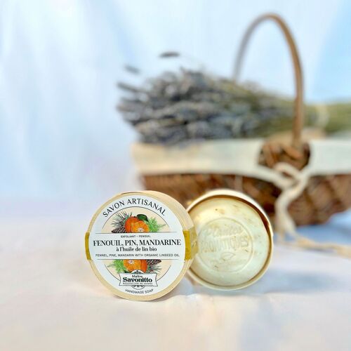 NEW ✨ Savon Fenouil, Pin & Mandarine à l'huile de lin 100g