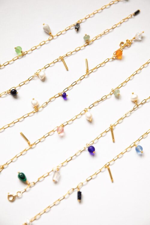 bracelet à breloques mélange de perles