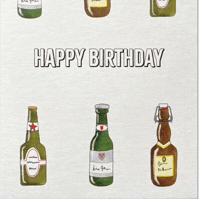 cerveza feliz cumpleaños