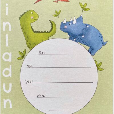 Invitación dinosaurio