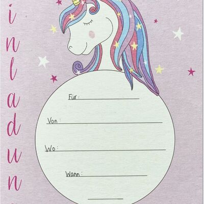 Licorne d'invitation