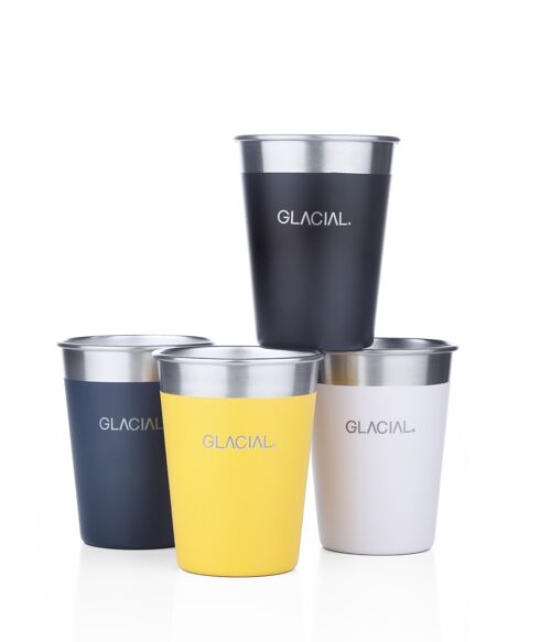 GLACIAL 4-pack Mixed Matte Color Cup Set
