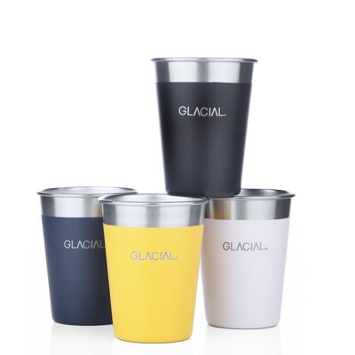 GLACIAL 4-pack Mixed Matte Color Cup Set
