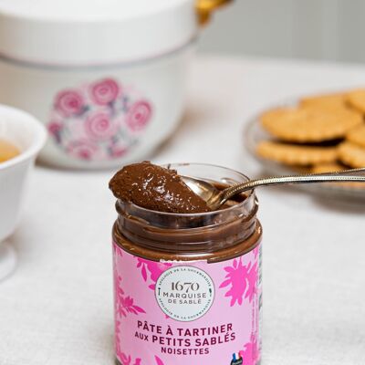 Hazelnut spread with small shortbread - 250g jar