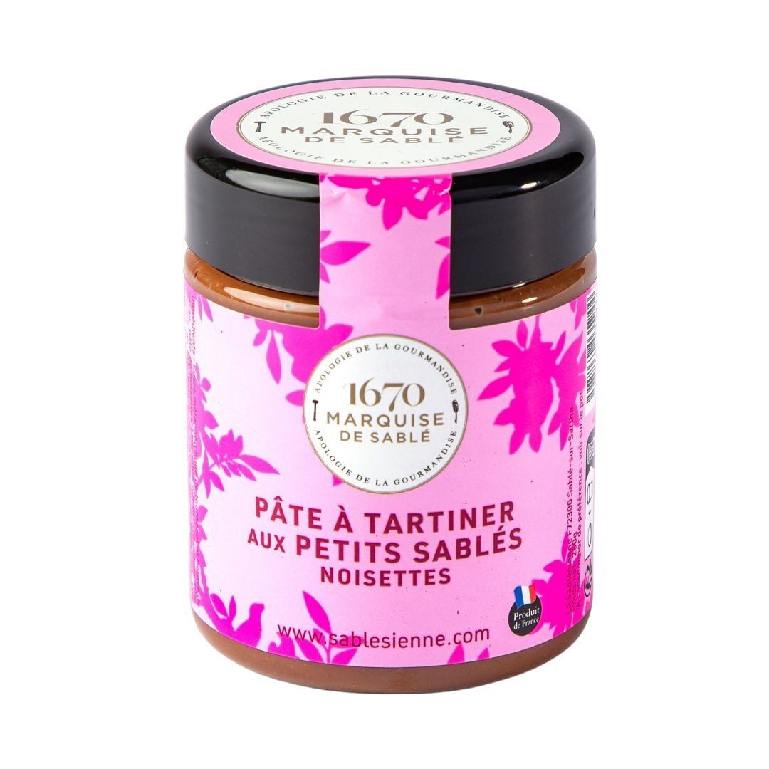 Hazelnut spread with shortbread cookies - 250g jar - Mother's Day