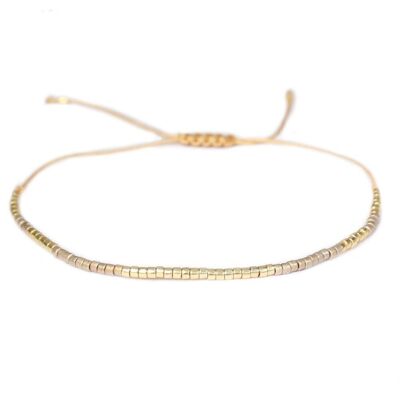 Bracelet Miyuki champagne or