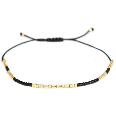 Miyuki-Armband aus Schwarzgold