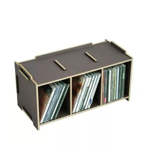Medienbox CD - dunkelgrau aus Holz