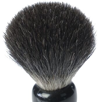 Blaireau Pure Badger, noir, manche en plastique, hauteur : 10,5 cm 4