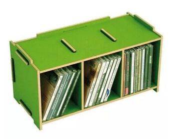 Boîte média CD - vert herbe en bois