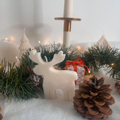 Reindeer Christmas candle