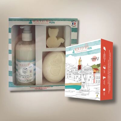 Cofre regalo KIDS: Jabones infantiles con manteca de Karité y leche de cabra