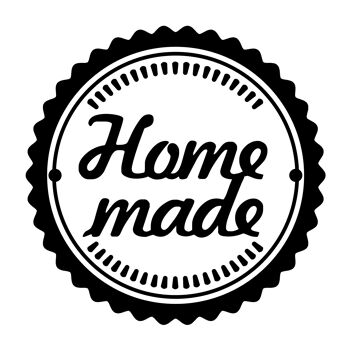 Tampon rond "Home Made" pour projets créatifs et cadeaux faits à la main 2