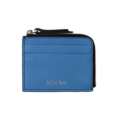 Cartera de piel de vacuno Alois azul