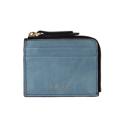 Sky blue Alois cowhide leather purse