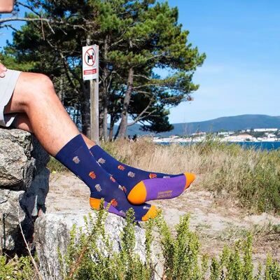 Navy Blue Jellyfish Socks