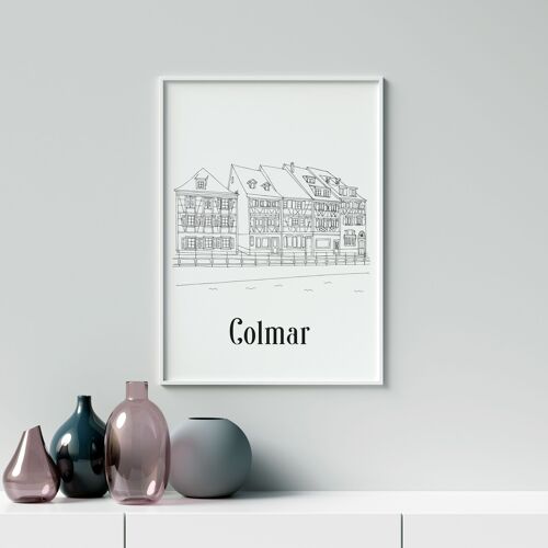 Affiche Colmar - Papier A4 / A3 / 40x60