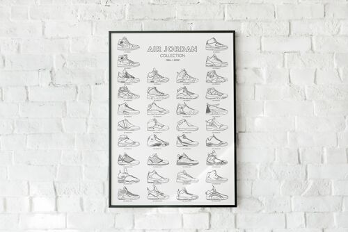 Affiche Sneakers - Nike Jordan Collection - Papier A3 / 40x60