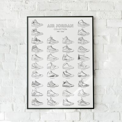 Sneakers Poster - Nike Jordan Collection - A3 Paper / 40x60