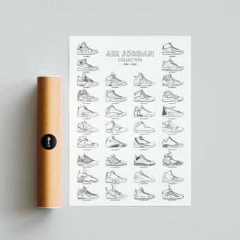 Affiche Sneakers - Nike Jordan Collection - Papier A3 / 40x60 2