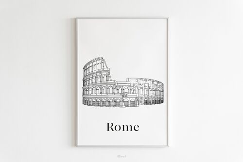 Affiche Rome - Papier A4 / A3 / 40x60