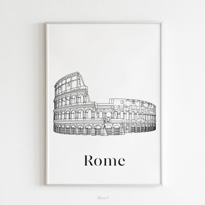 Affiche Rome - Papier A4 / A3 / 40x60