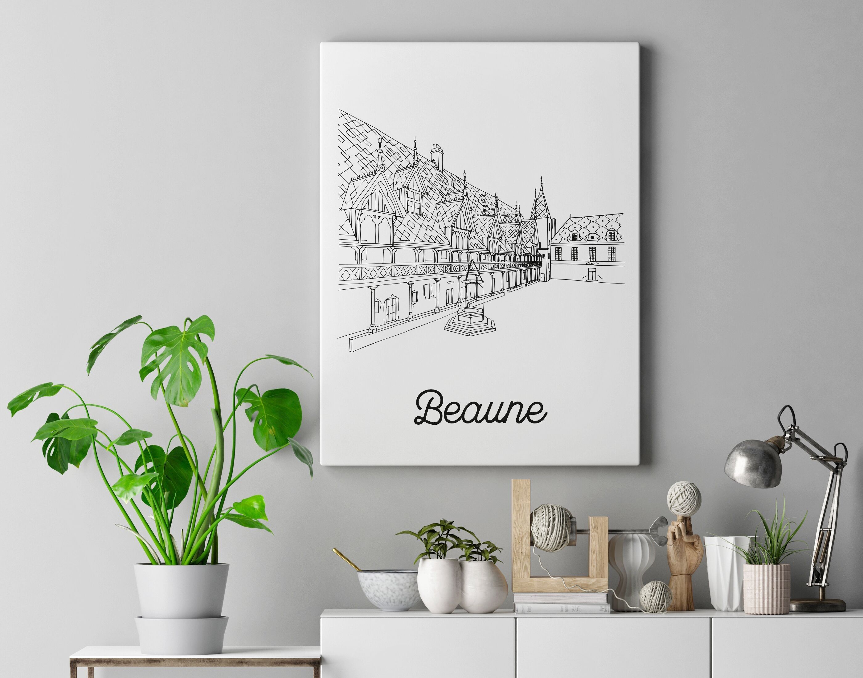 Poster Beaune - Carta A4 / A3 / 40x60