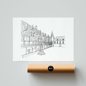 Affiche Beaune - Papier A4 / A3 / 40x60 2