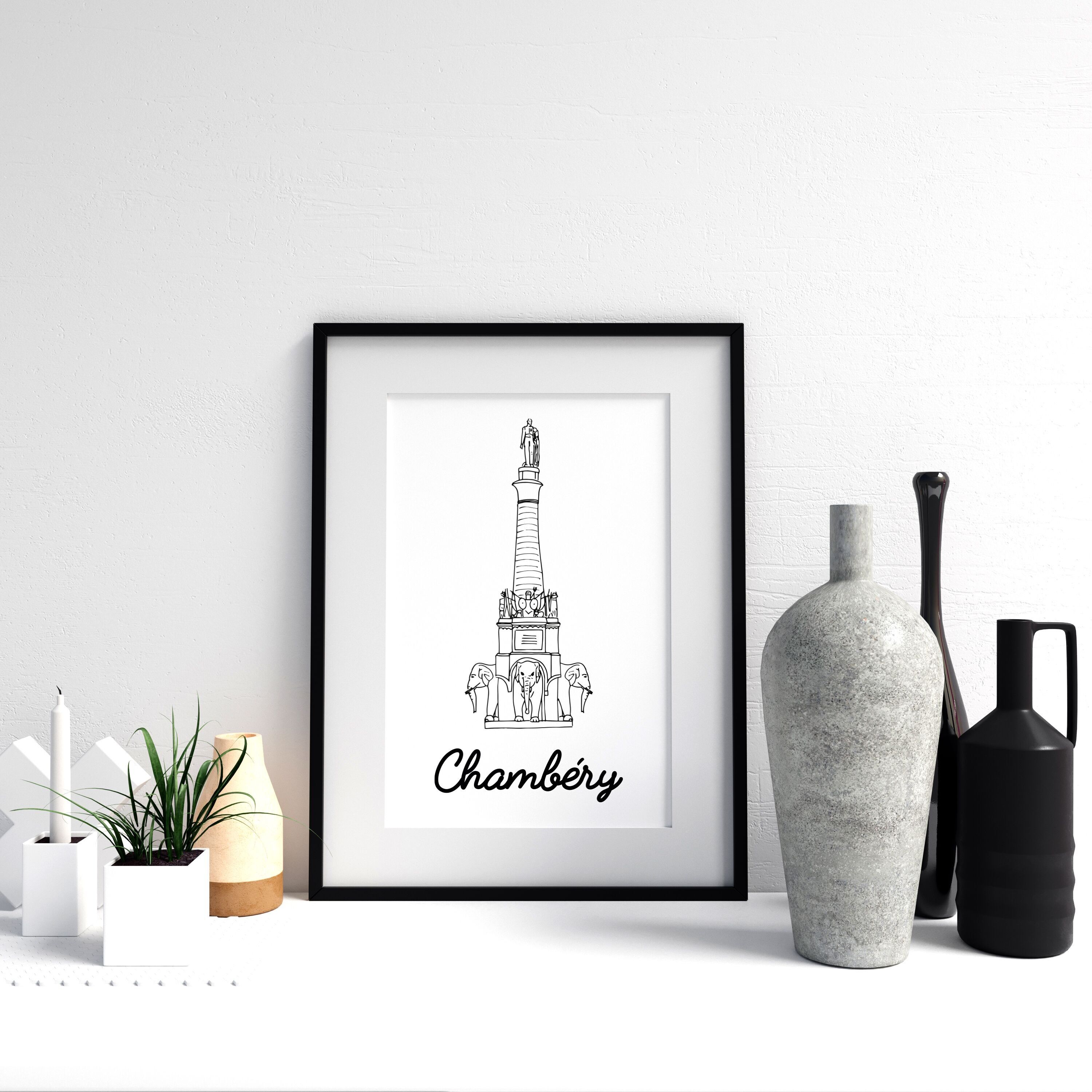 Poster Chambéry - carta A4 / A3 / 40x60 cm