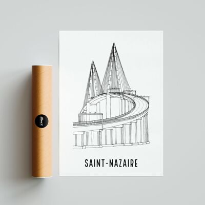 Saint-Nazaire-Plakat - A4 / A3 / 40x60-Papier
