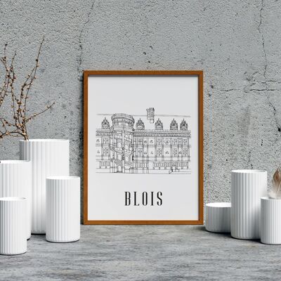 Poster Blois - Carta A4 / A3 / 40x60