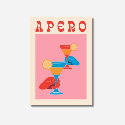 Retro aperitif poster