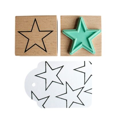 Outline Star Stamp for Creative Decor and Christmas Craft Projects