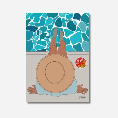 Poster „Am Pool mit Spritz“